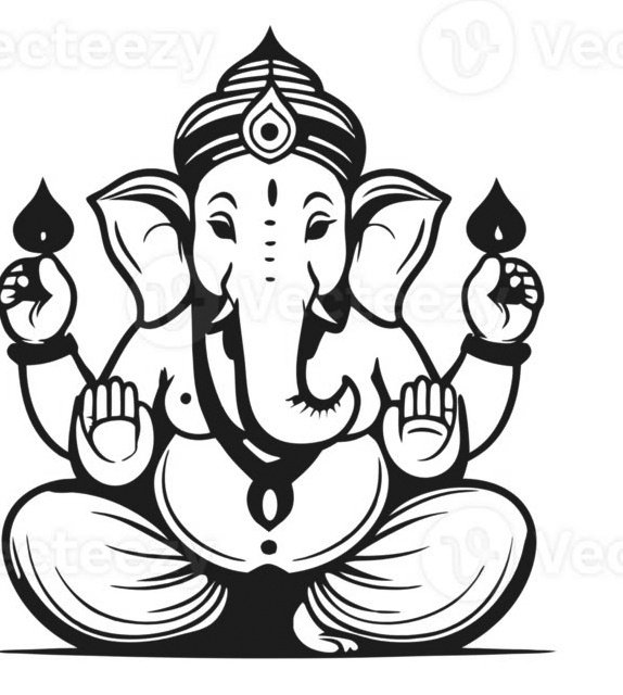 Lord Ganesha blessing symbol